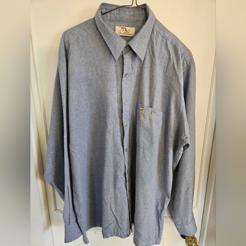 Vintage Arnold Palmer Longsleeve Button-Up with Embroidered Umbrella